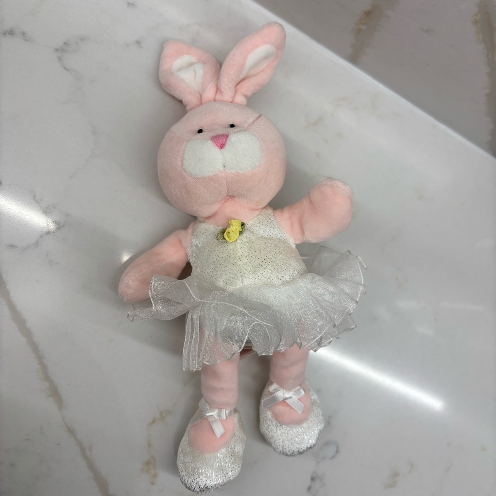 Ty Beanie Baby Ballerina Bunny Named Pique Plush Toy - Picture 5 of 6